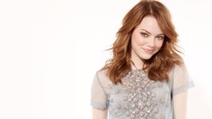 Woman Actress emma stone redheads Simple Background