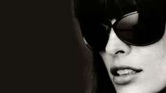 Woman Actress glasses grayscale