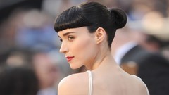 Woman Actress green eyes brunettes red lipstick rooney mara