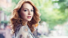 Woman Actress green eyes emma stone models redheads