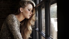 Woman Actress jennifer lawrence window panes