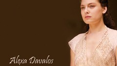 Woman Actress long hair blue eyes brunettes alexa davalos