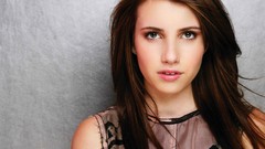 Woman Actress long hair blue eyes brunettes emma roberts