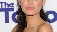 Woman Actress long hair rachel bilson blue dress high heels