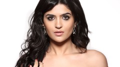 Woman Actress models black hair bollywood Simple Background 