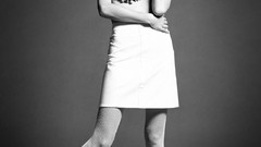 Woman Actress models photo shoot selma blair grayscale