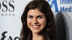 Woman Actress smiling blue eyes brunettes models alexandra 