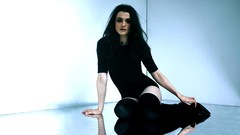Woman Actress stockings brunettes rachel weisz black hair pale 
