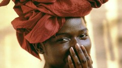 Woman african dark skin black people portraits