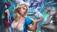 Woman Alice in Wonderland artwork fantasy art