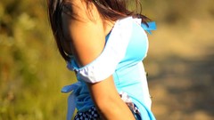 Woman Alice in Wonderland outdoors models Alley Baggett
