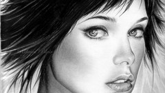 Woman Alice twilight faces drawings