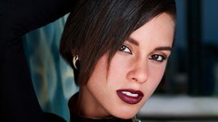 Woman alicia keys brunettes singers short hair