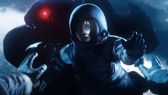 Woman Aliens bioshock blue eyes elizabeth outer space artwork 