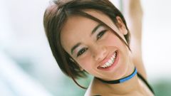 Woman Alizée smiling singers