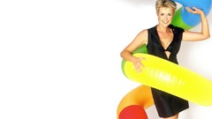 Woman amanda tapping bra cleavage MILF