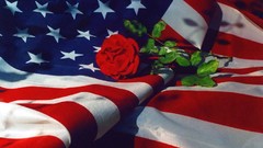 Woman American Eagles Flags