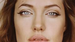 Woman Angelina Jolie faces