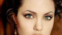 Woman Angelina Jolie faces