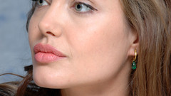 Woman Angelina Jolie faces