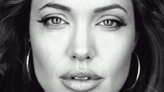 Woman Angelina Jolie faces