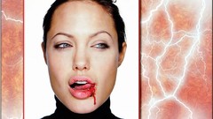 Woman Angelina Jolie faces Actress