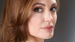 Woman Angelina Jolie faces Actress brunettes