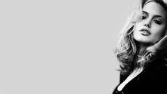 Woman Angelina Jolie grayscale
