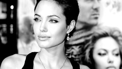 Woman Angelina Jolie monochrome