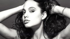 Woman Angelina Jolie monochrome