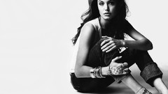 Woman Angelina Jolie monochrome