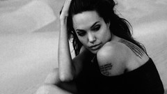 Woman Angelina Jolie monochrome