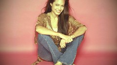 Woman Angelina Jolie smiling