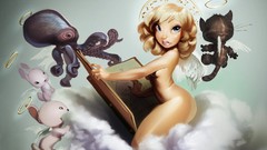 Woman angels artwork