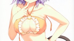 Woman Anime anime girls animal ears boobs Simple Background