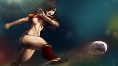 Woman Anime anime girls brown eyes brunettes soccer open mouth 