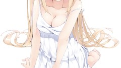 Woman Anime anime girls cleavage summer dress