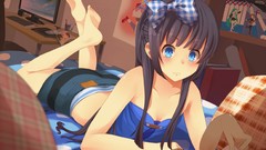Woman Anime anime girls hair bow ecchi boobs