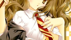 Woman Anime anime girls harry potter hermione granger no bra 