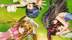 Woman Anime anime girls kamio misuzu tohno minagi michiru lying 