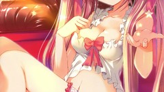 Woman Anime anime girls lingerie cleavage bottomless Mizusawa 