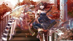 Woman Anime anime girls Pop overknee socks