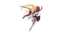 Woman Anime armor shield Swords blondes blue eyes S.H.I.E.L.D. 