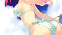 Woman Anime Beaches blondes long hair anime girls blue eyes 