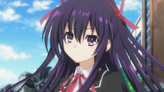 Woman Anime big eyes smiling anime girls purple hair purple 