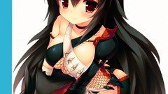 Woman Anime blondes long hair anime girls blue eyes brunettes 