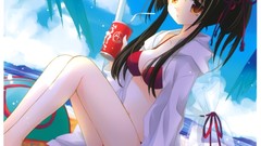 Woman Anime cartoons anime girls lingerie underwear bikini 