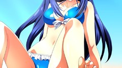 Woman Anime cartoons Beaches anime girls lingerie underwear 