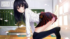 Woman Anime Class schoolgirls shirts skirts anime girls school 