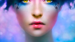 Woman Anime colors anime girls brunettes